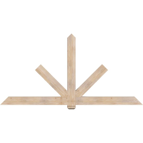Ekena Millwork Kennewick Smooth Timber Gable Bracket, Douglas Fir, 96"W x 48"H x 3 1/2"D x 5 1/2"F, 12/12 Pitch GBW096X48X0406KEN00SDF - main